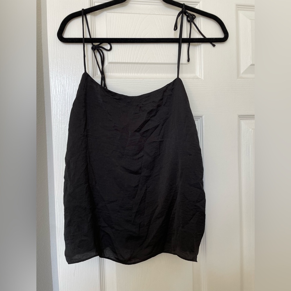Black Bow Tie Straps Petal + Pup Top